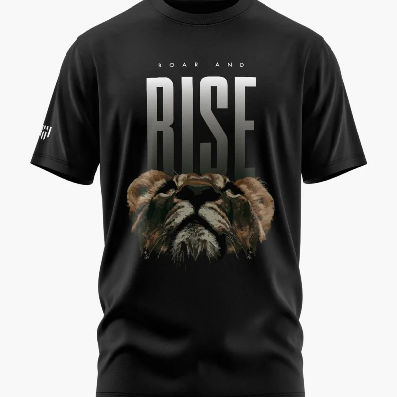 RISE AND ROAR LION Signature LuxeSoft Cotton T-Shirt Sale