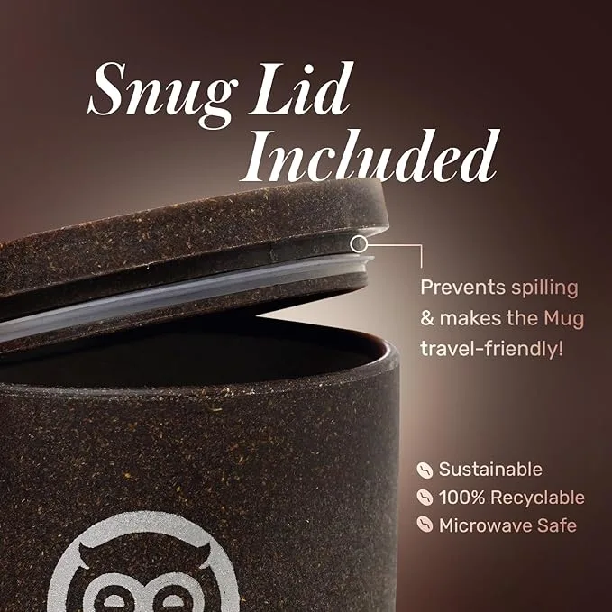 Sleepy Owl Coffee Mug with Lid. - Image 3