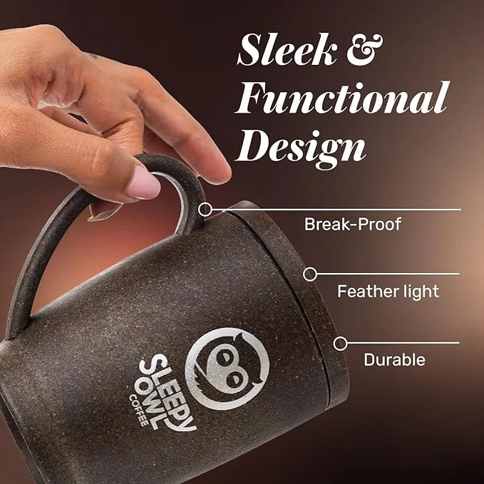 Sleepy Owl Coffee Mug with Lid. - Image 4